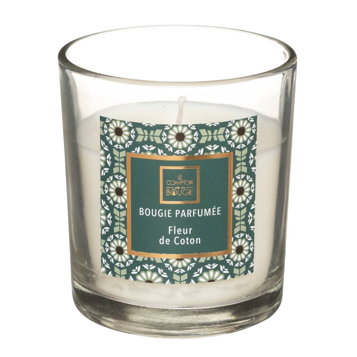 Bougie parfumée pot en verre NEDA transparent, ATMOSPHERA