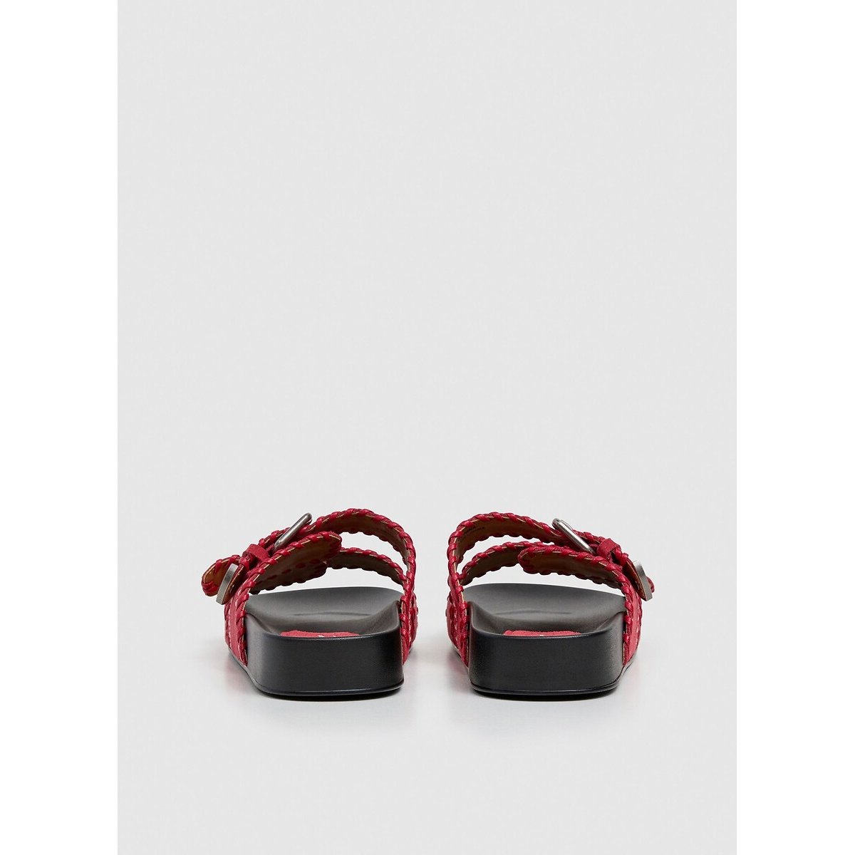 Mules doubles brides AGNES ETHNIC rouge, PEPE JEANS