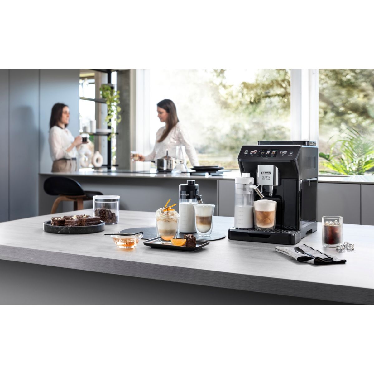 Expresso Broyeur ECAM450.65.G Eletta Explore Grise couleur unique, DELONGHI