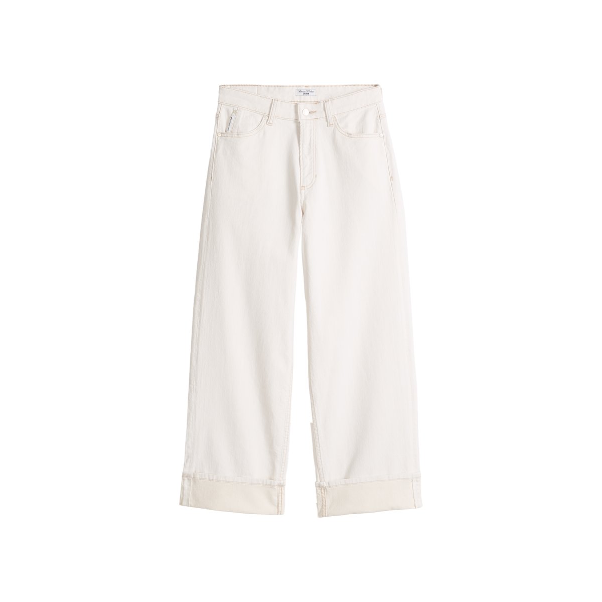 Jeans modèle Tomma large en denim stretch de qualité blanc, MARC O’POLO DENIM