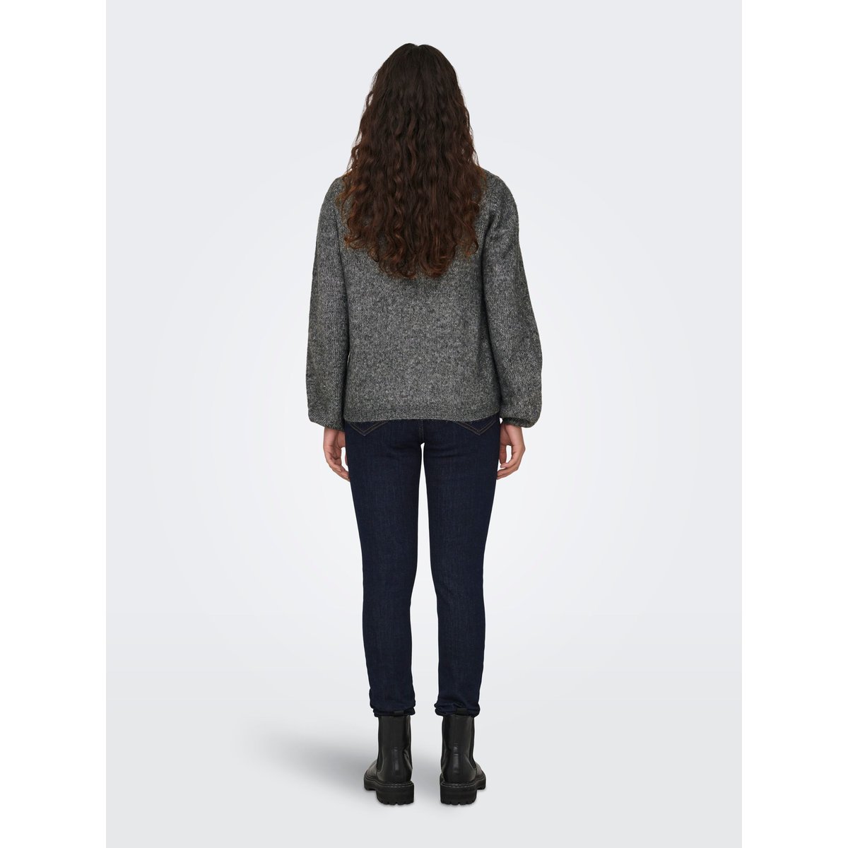 Top dark grey melange, JDY