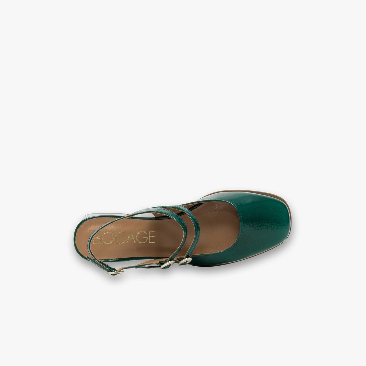 Escarpin en cuir DEBBIE bleu lagon, BOCAGE