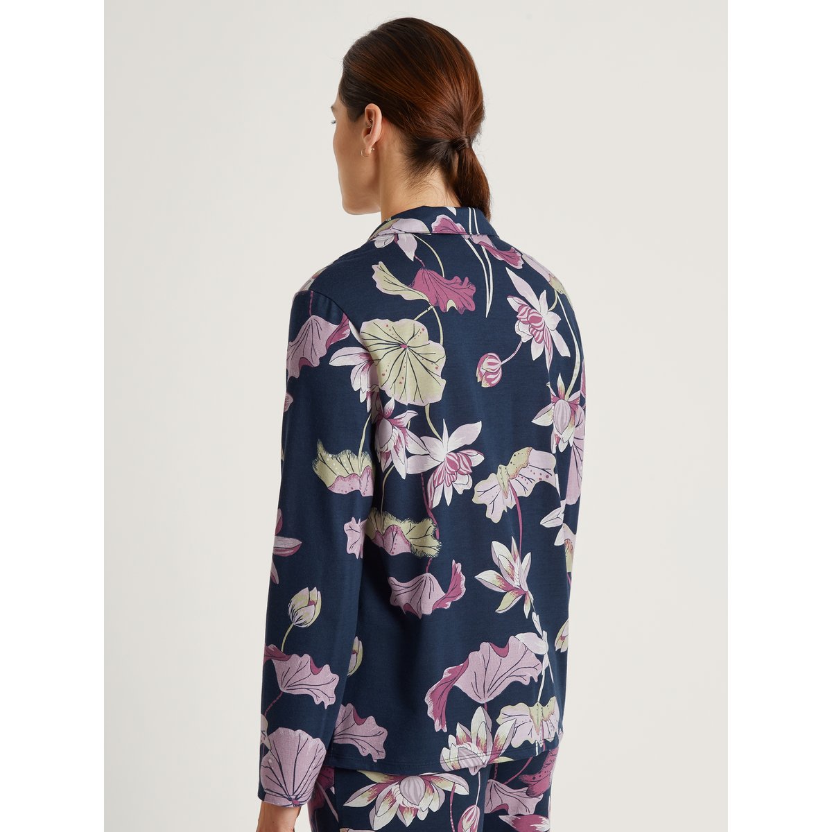 T-shirt à manches longues, boutonné de part en part manches longues Modal FAVOURITES BOTANIC peacoat blue, CALIDA