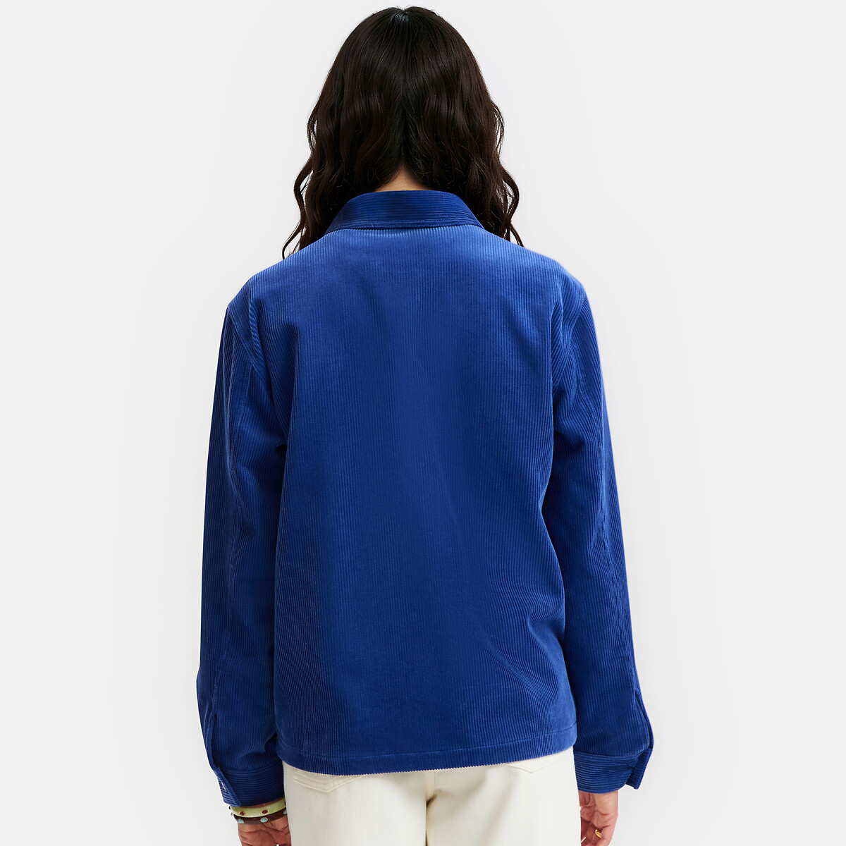 Oversized Velour Shacket blue, LA REDOUTE COLLECTIONS