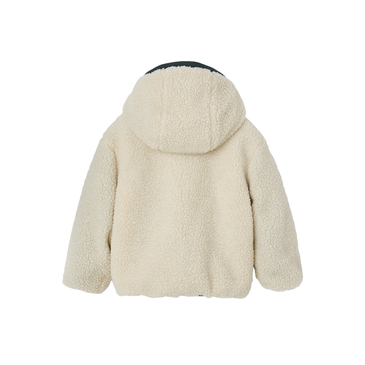 Blouson réversible à capuche vert sapin, VERTBAUDET