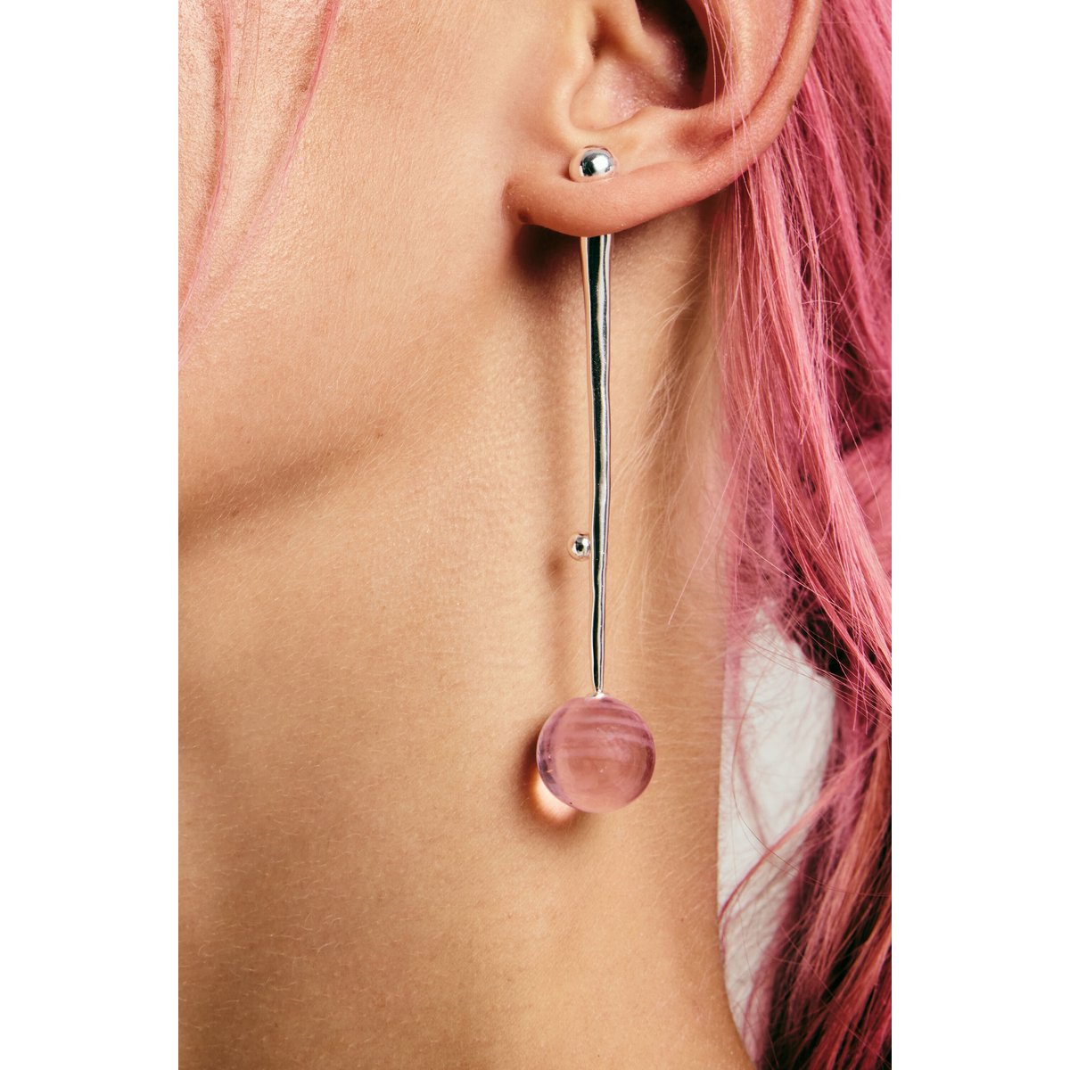 Boucles d’oreilles émaillées zalio noir, DESIGUAL