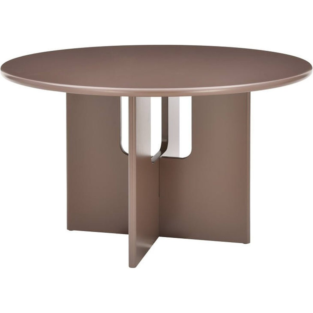Table à manger ronde design moderne marron mat, RECOLLECTION