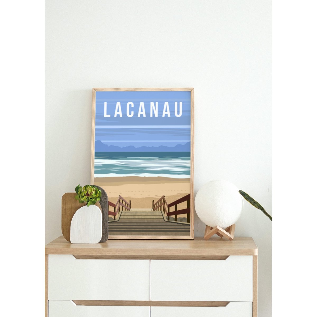 Affiche ville Lacanau blanc, L'AFFICHERIE