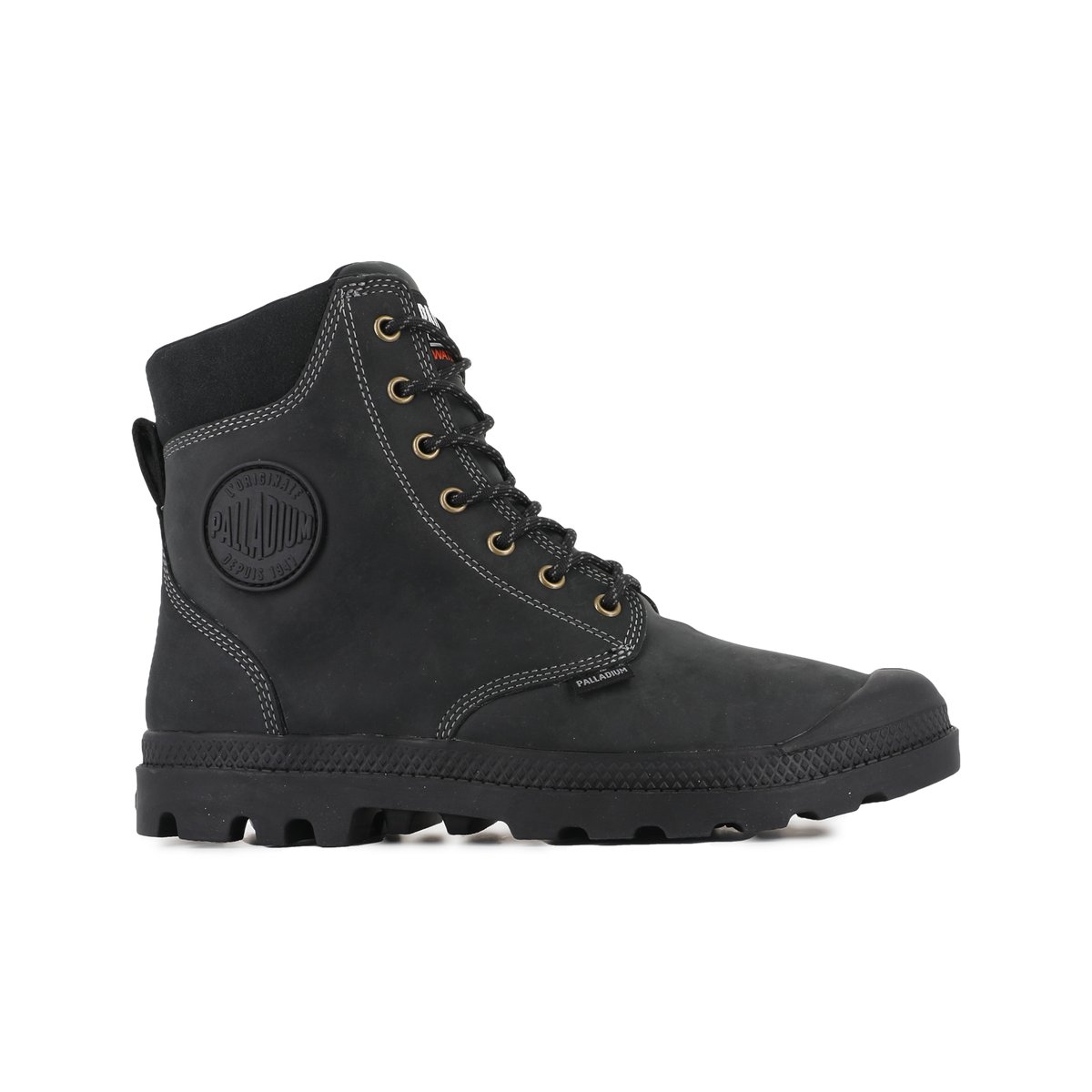 Boots en cuir PAMPA SC THINS WP+ black, PALLADIUM