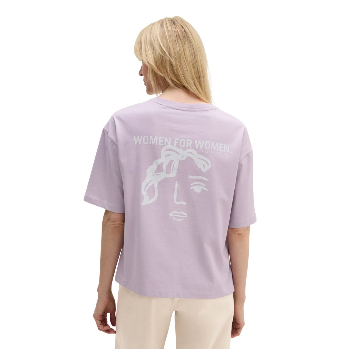 Woman's Day T-shirt régulier en pur coton bio lilas, MARC O'POLO