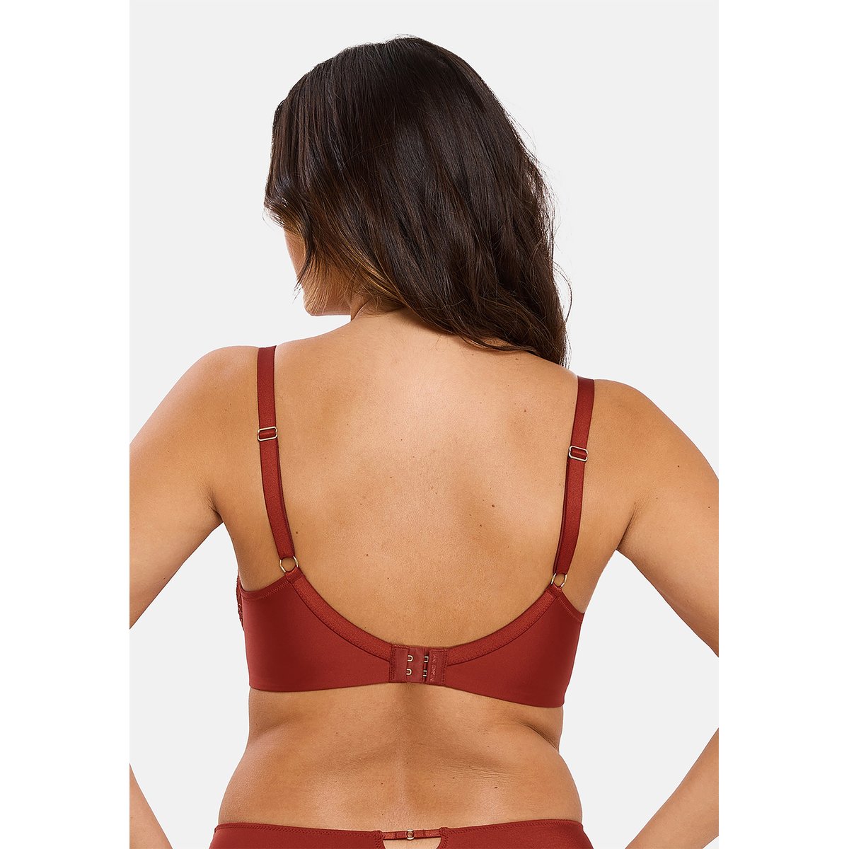 Soutien-gorge corbeille GEORGIA broderie multicolore fond tuscany, SANS COMPLEXE
