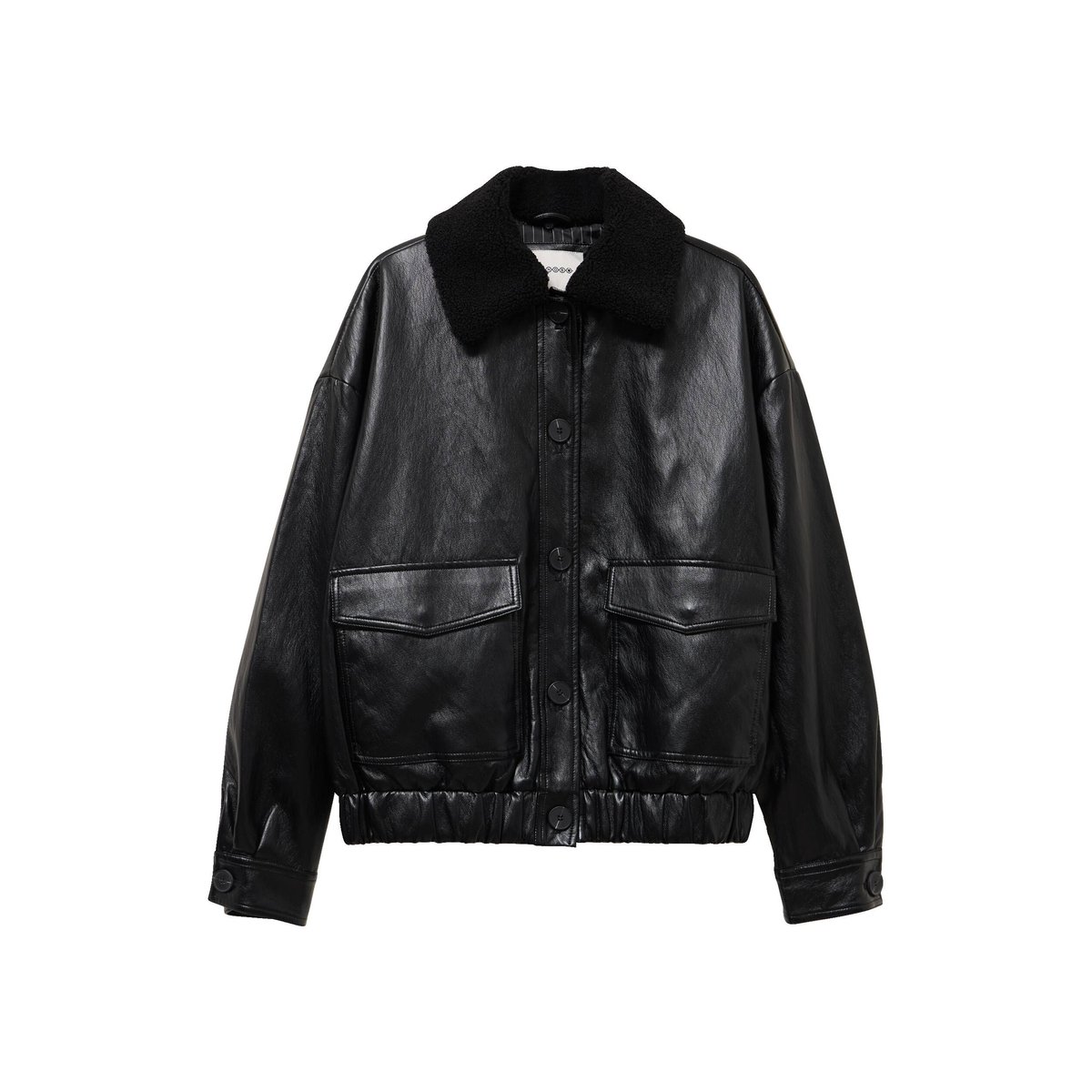 Veste oversize manches longues doublée noir, BONOBO