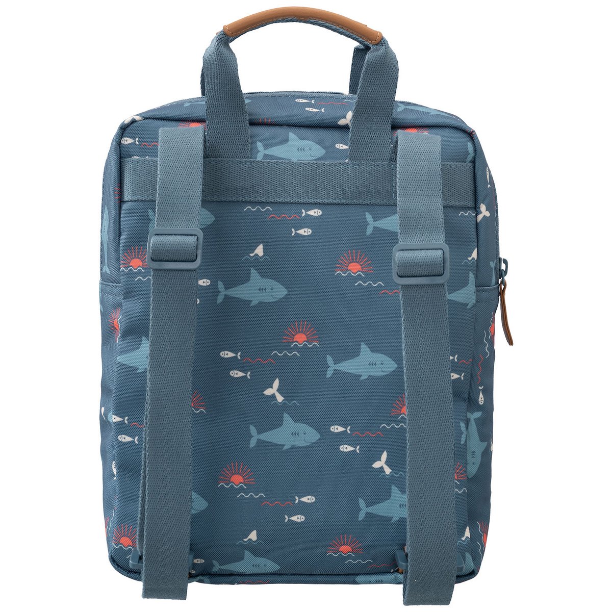 Sac à dos bébé bleu, orange, blanc, FRESK