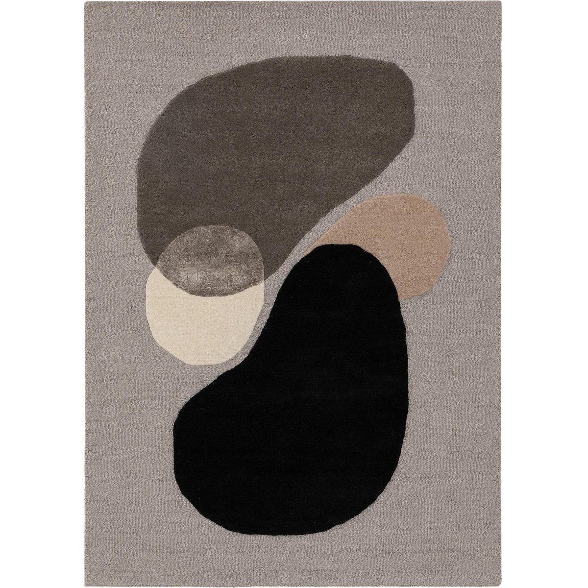 Tapis de laine tufté main KYOTO multicouleur/gris, BENUTA
