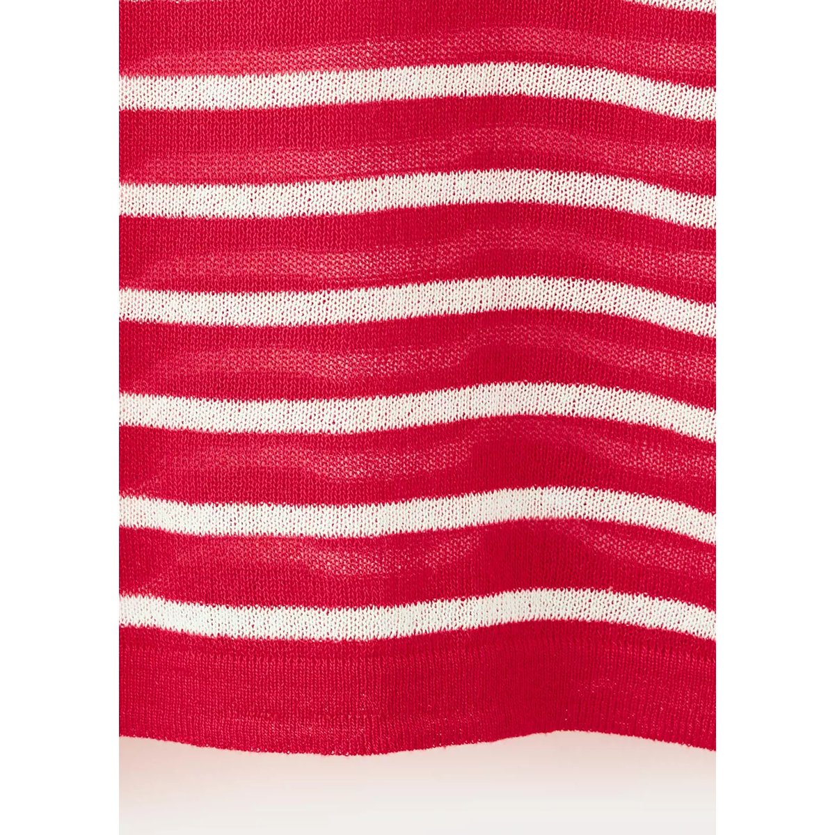 Pull en maille fine à rayures rouge, MANGO TEEN