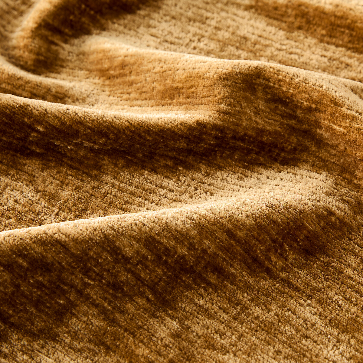 Cortina de terciopelo texturizado, con ojales, BOCHA bronce , LA REDOUTE INTERIEURS