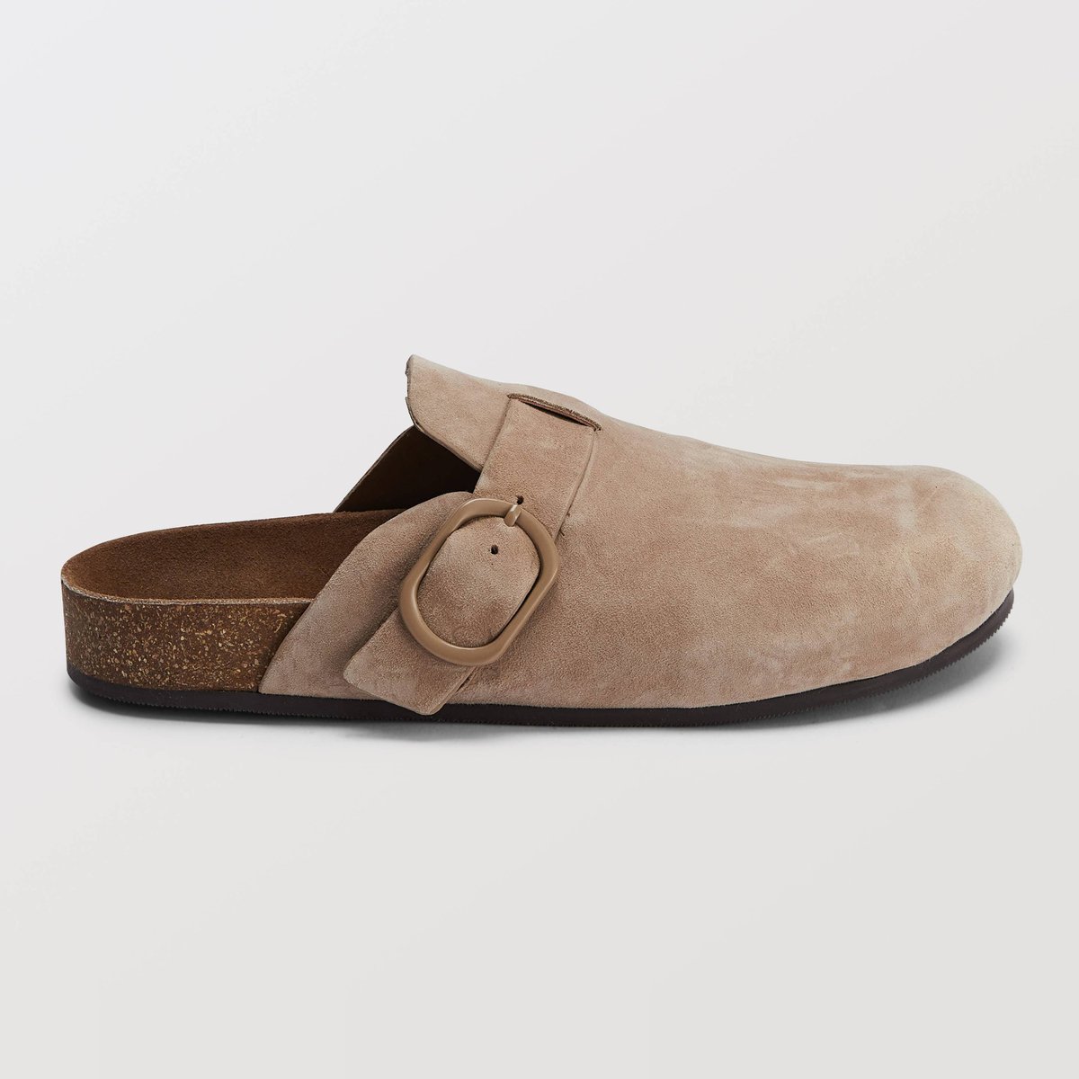Sabot en cuir beige, MONOPRIX