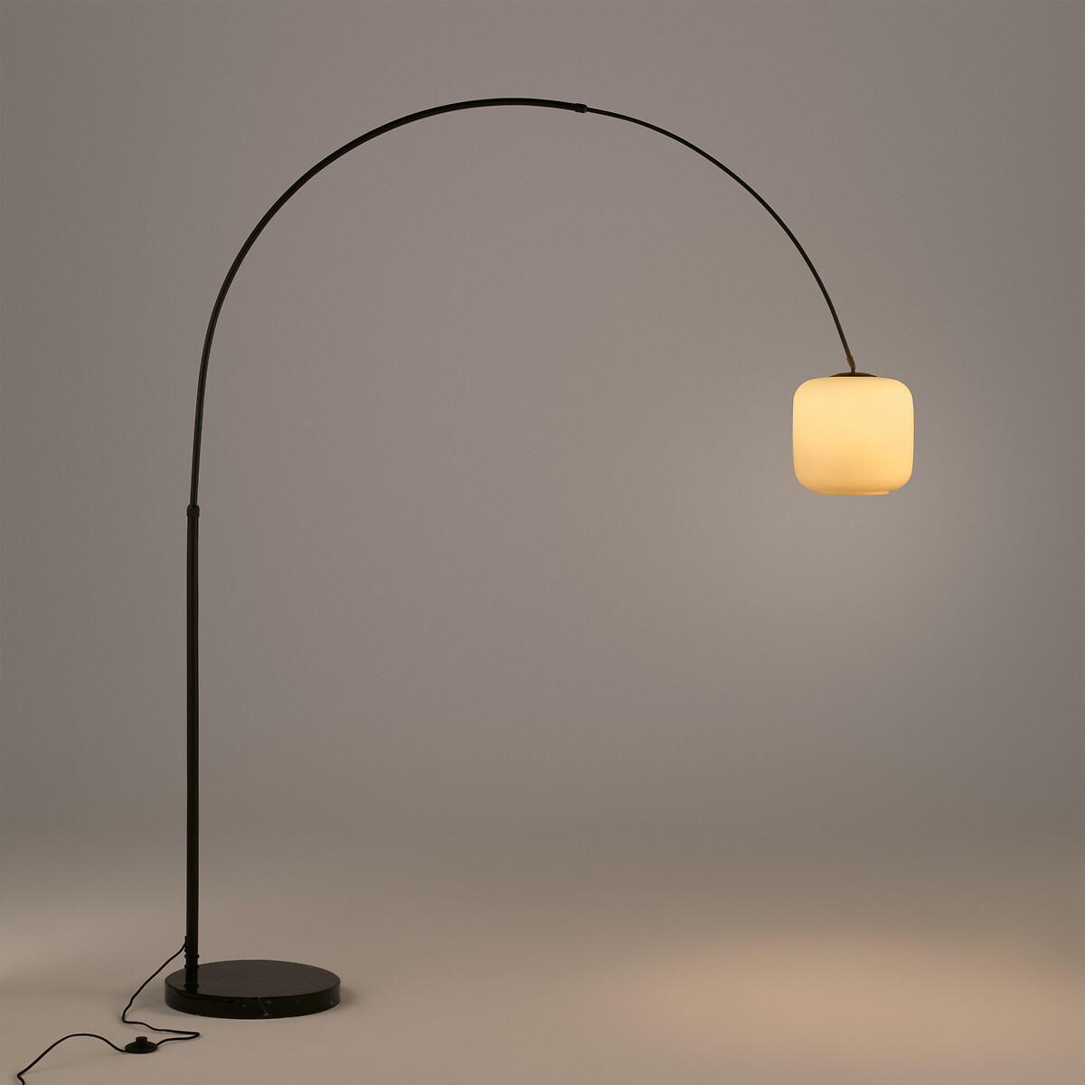 Elita Marble & Opaline Arch Floor Lamp matt white, AM.PM
