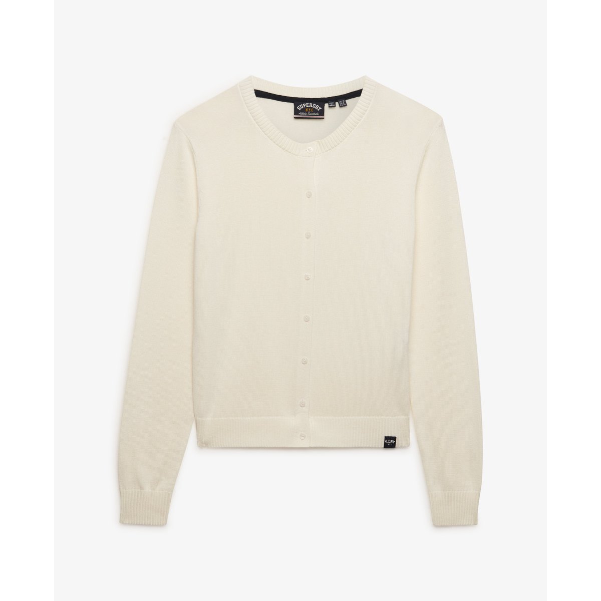 Cardigan Athletic Essentials Coupe Décontractée blanc cassé, SUPERDRY