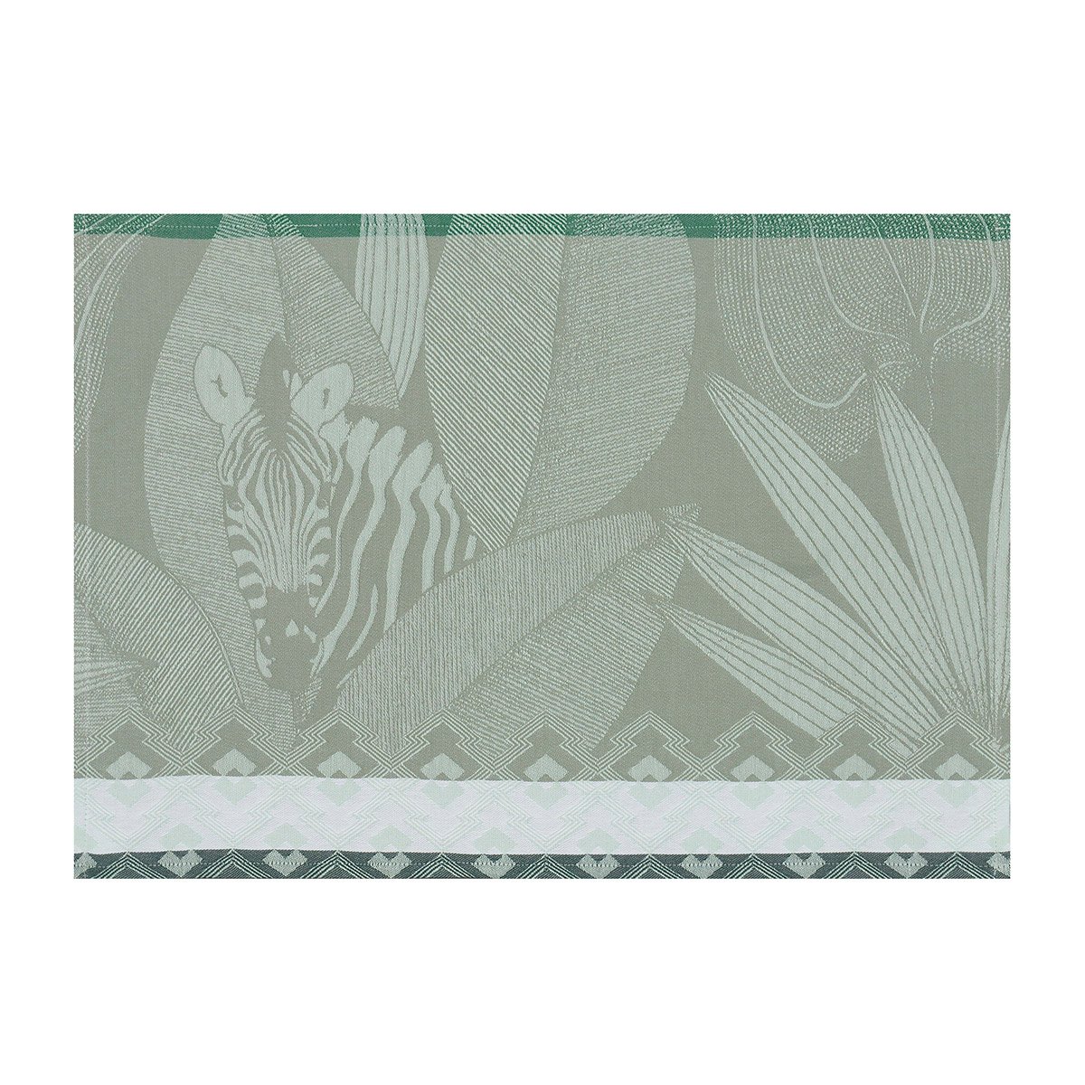 Set de table en Coton, NATURE SAUVAGE crocodile, LE JACQUARD FRANCAIS