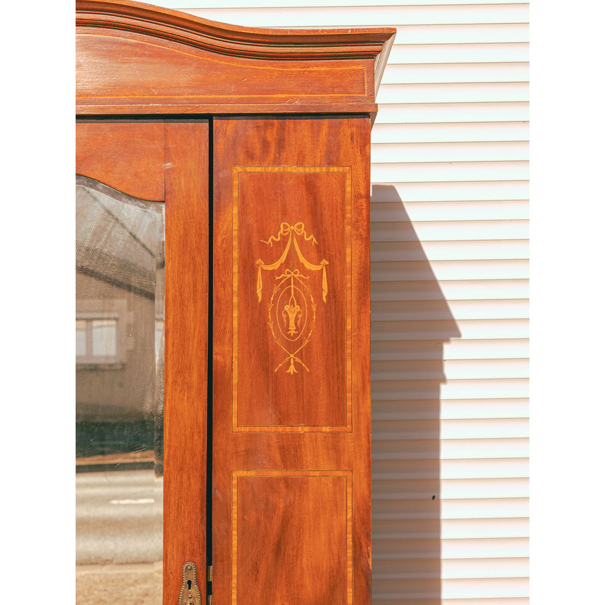 Armoire élégante avec miroir Blandine N°491 - Bon état marron, DEBONGOUT