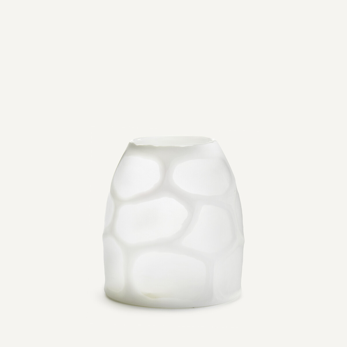 Vase en verre dépoli, H20 cm, Arca blanc, AM.PM