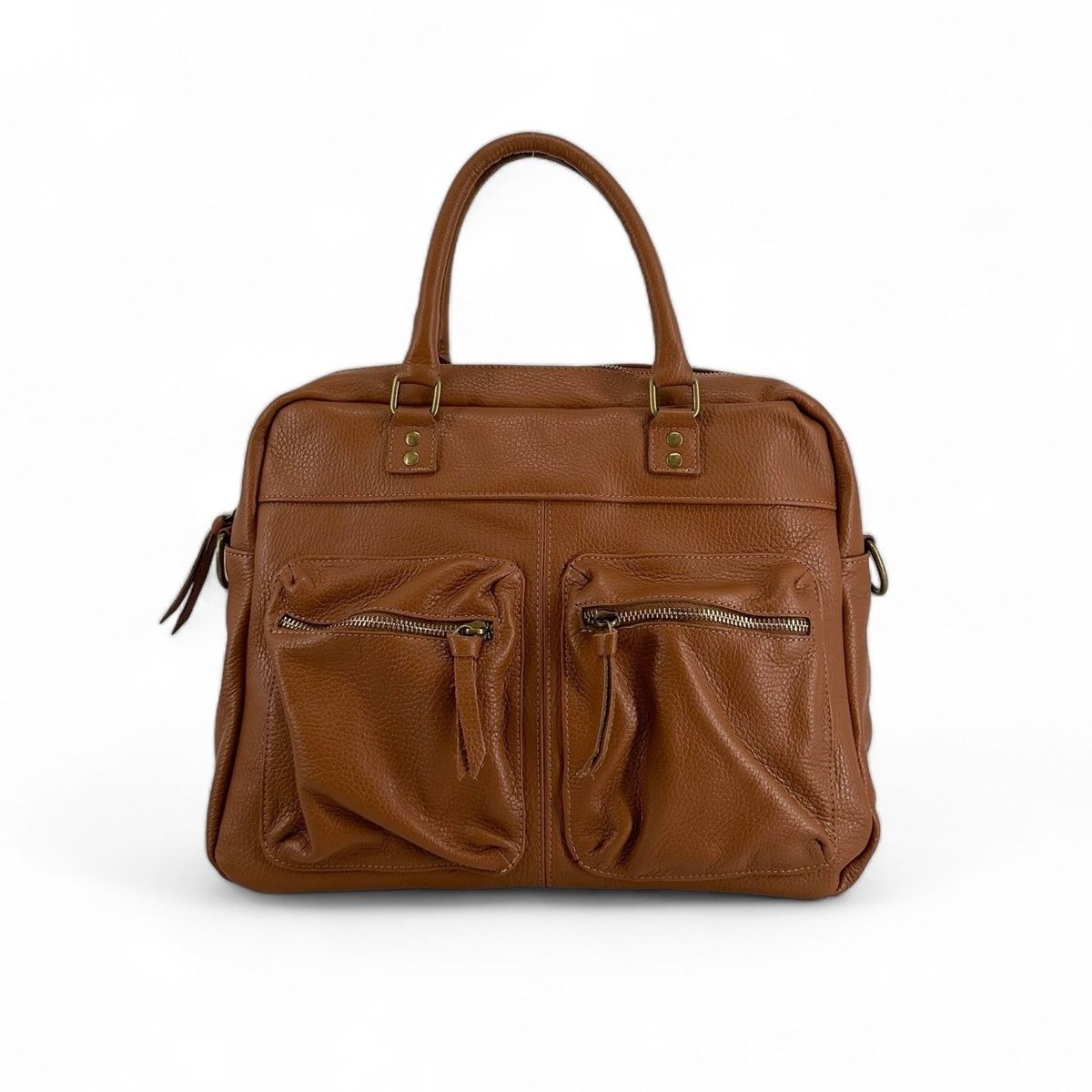 Sac à main en cuir grainé MOSCOU cognac, OH MY BAG