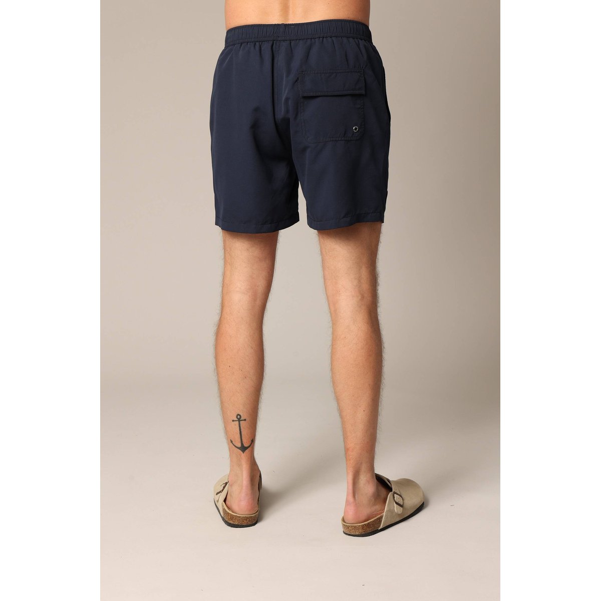Short de bain homme uni CARL navy, DEELUXE