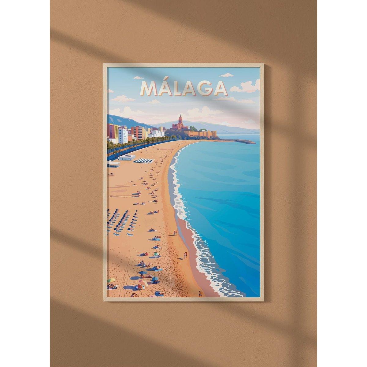 Affiche Málaga blanc, L'AFFICHERIE