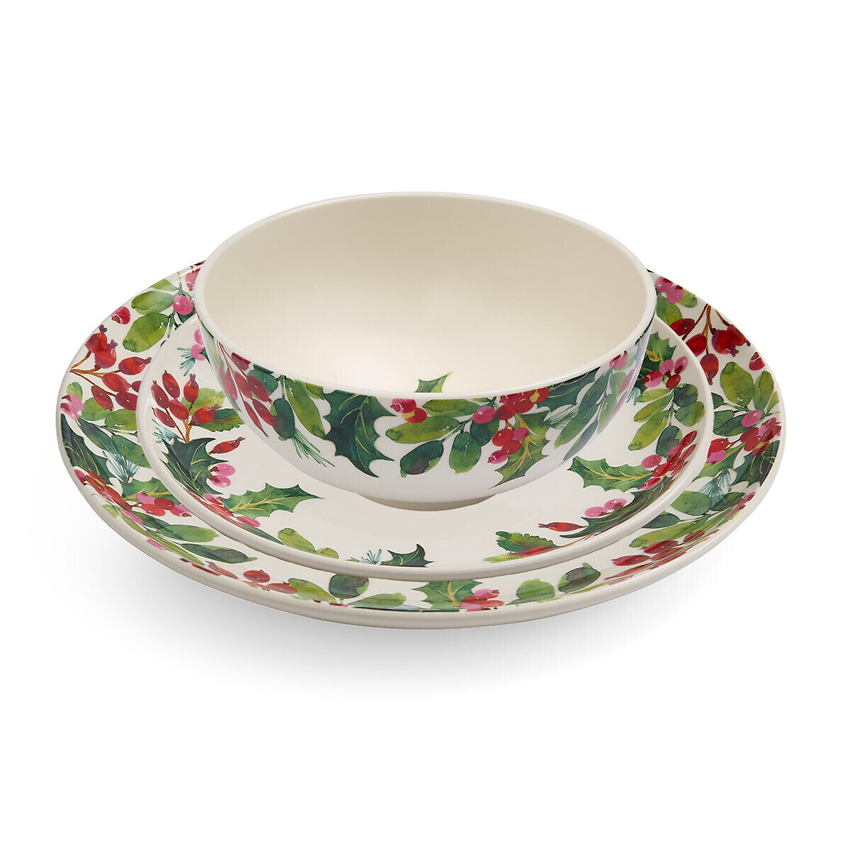 12-Piece Botanic Garden Christmas Holly & Berries Dinner Set multi-coloured, SPODE