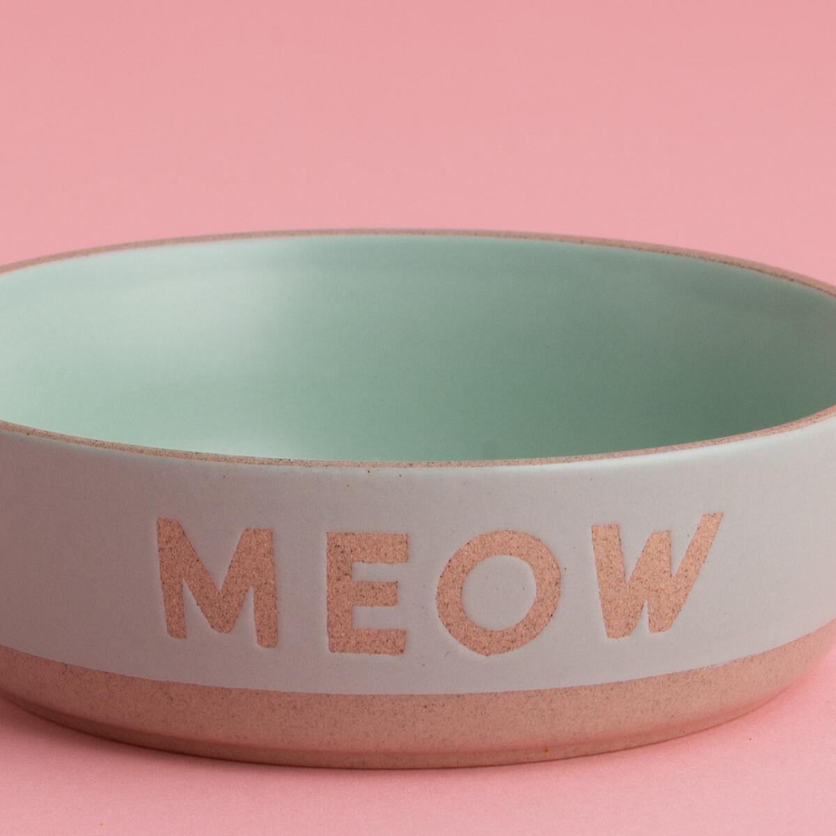 Set of 2 13cm Dip Glaze Bowls with Meow green, MASON CASH