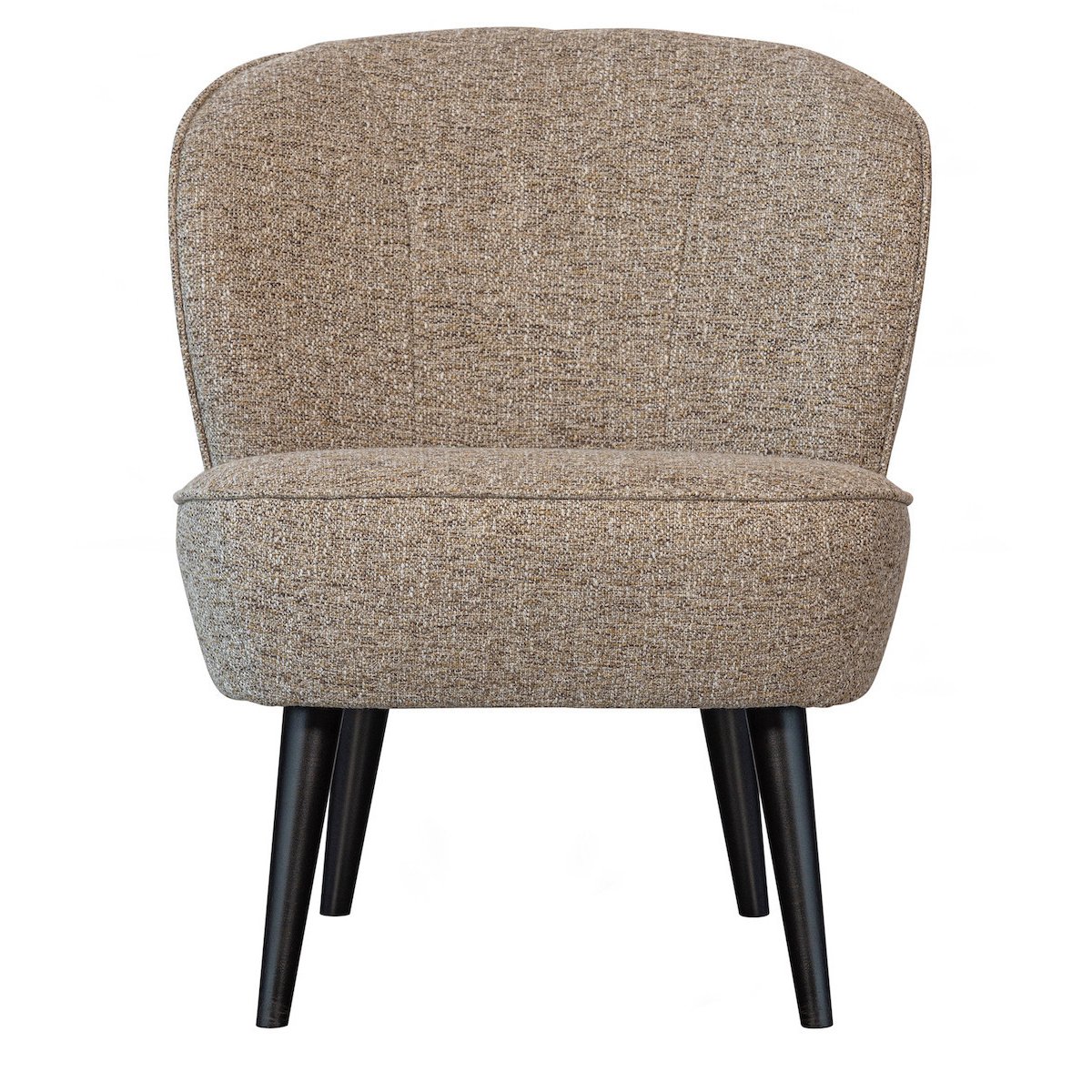 Fauteuil en tissu mélangé - SARA beige mélangé, WOOOD