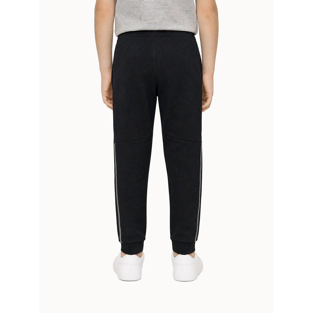 Pantalon en molleton léger avec bandes côtés contrastées Tricolores black light, LE COQ SPORTIF