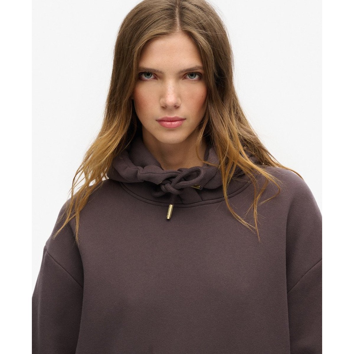 Robe à capuche avec strass effet tatouage noir carbone, SUPERDRY
