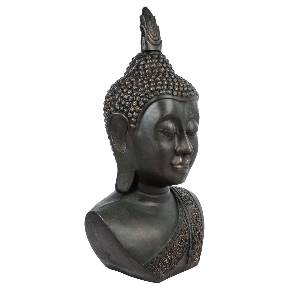 Statue Tête De Bouddha noir, ATMOSPHERA