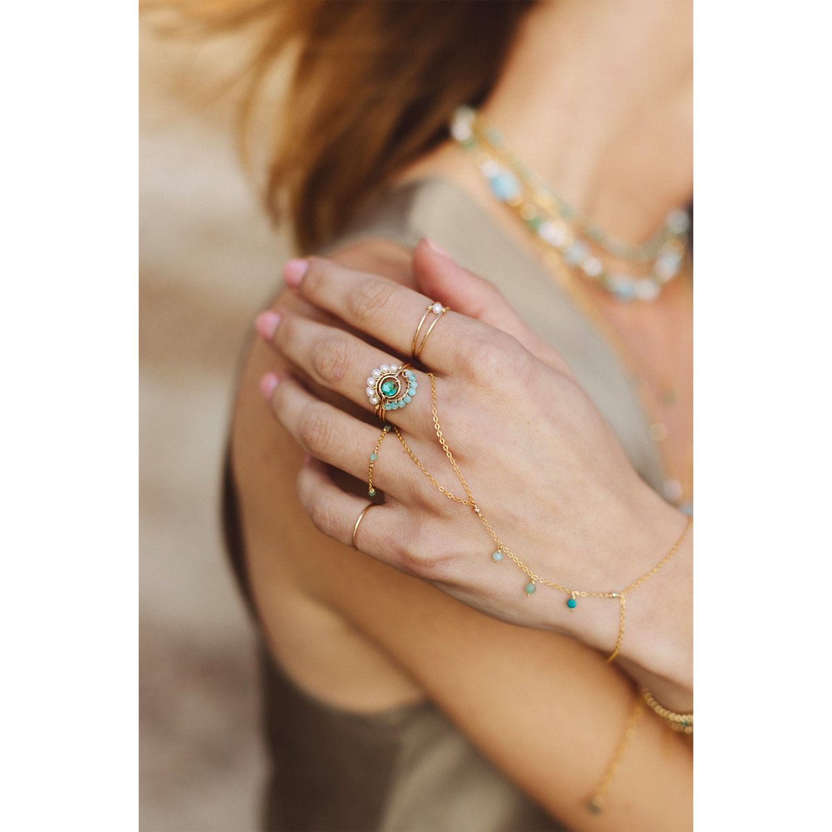 Bague Frida - Perles de culture or/perles de cultures blanches, YAY PARIS