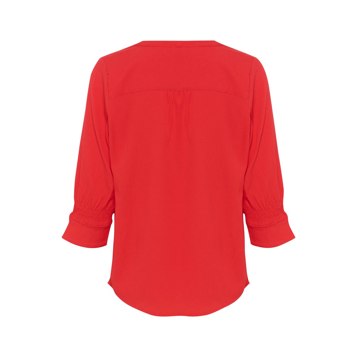Blouse with long sleeve rouge true red, KAFFE