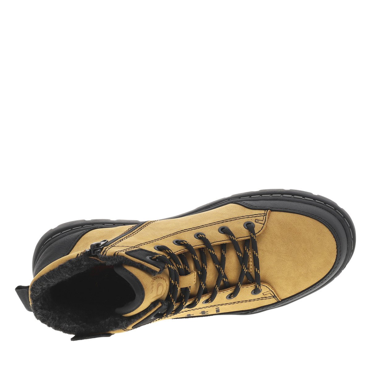 Bottines talon plat marron, BUGATTI