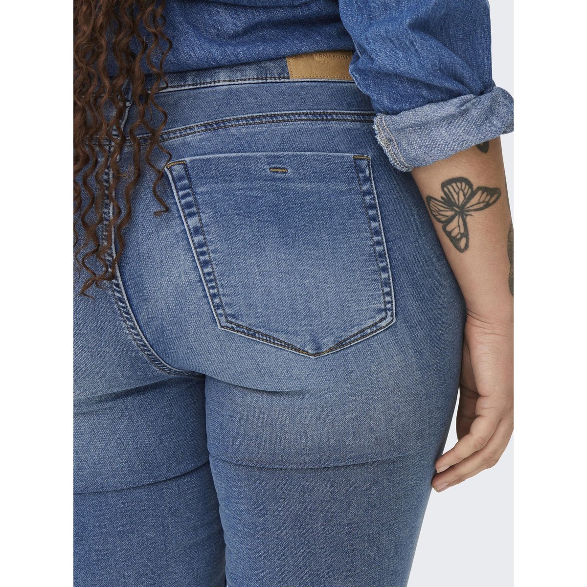 Jean Skinny medium blue denim, ONLY CARMAKOMA