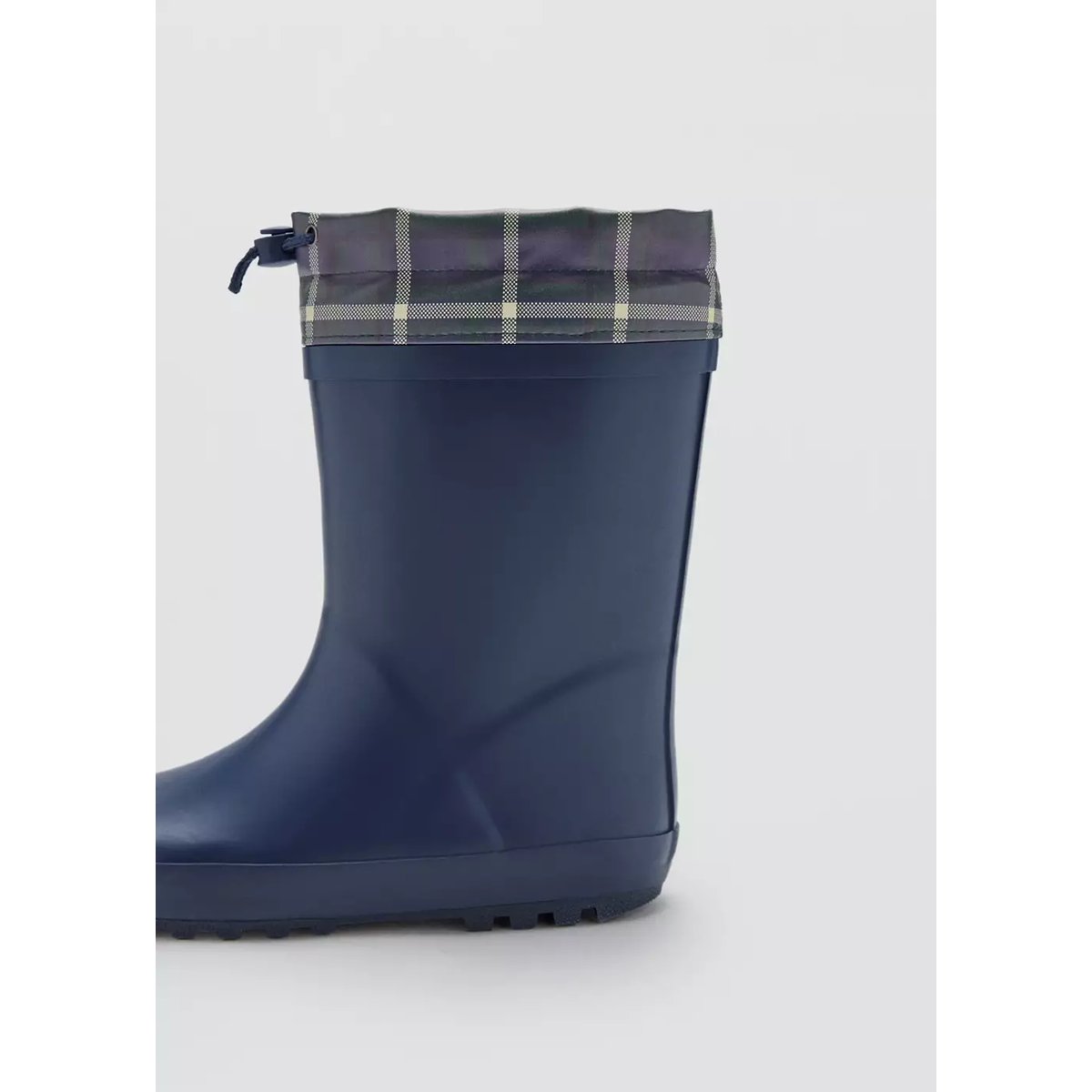 Bottes de pluie détail carreaux bleu marine, MANGO KIDS