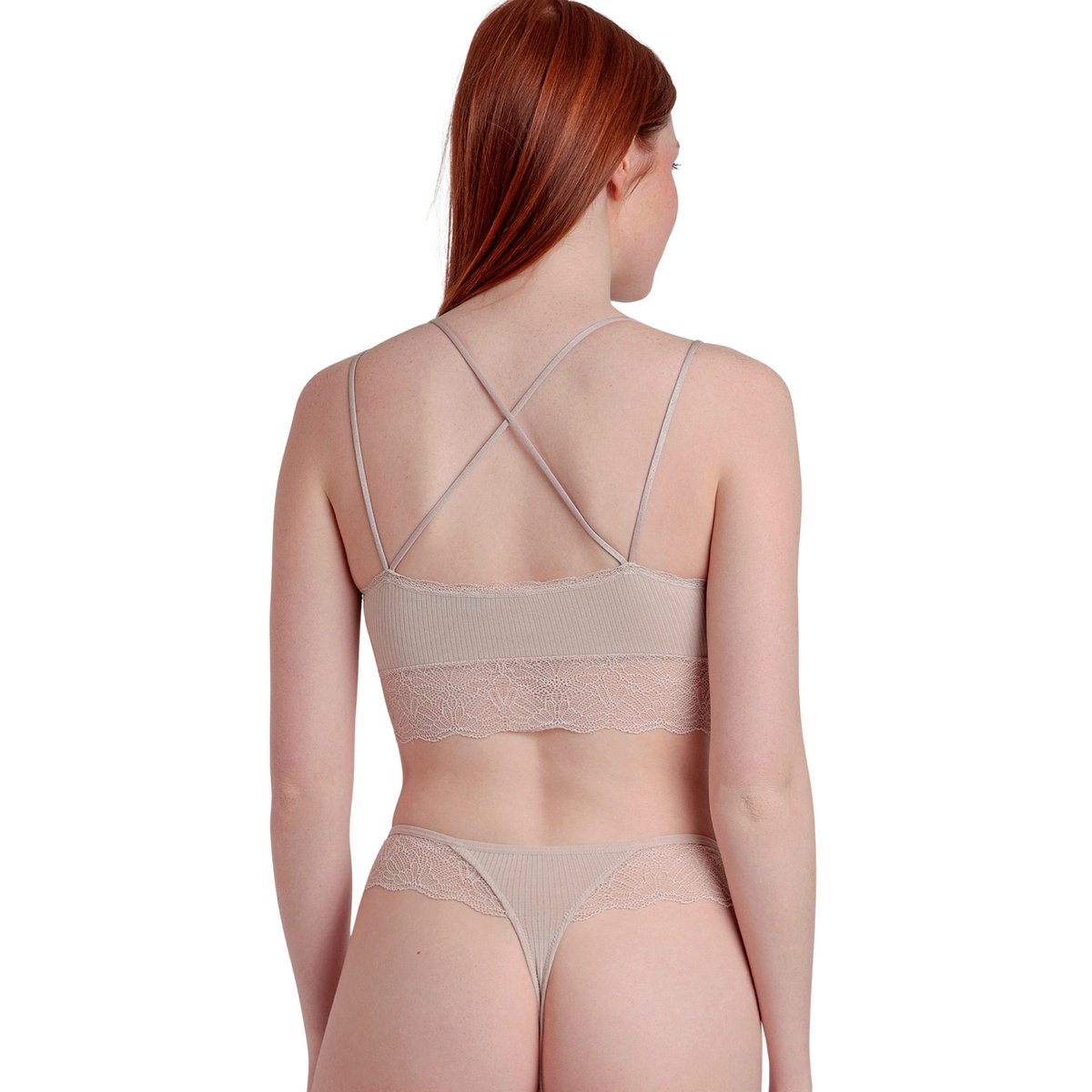 Ensemble brassière et string Studio beige, ADMAS