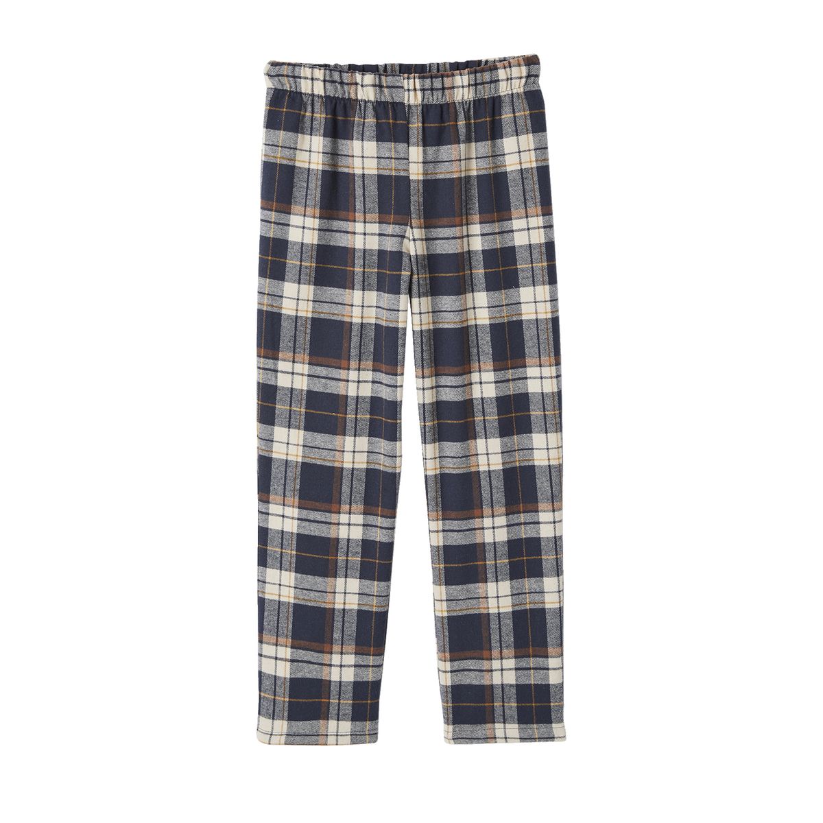 Pyjama castor avec bas en flanelle bleu fonce, VERTBAUDET