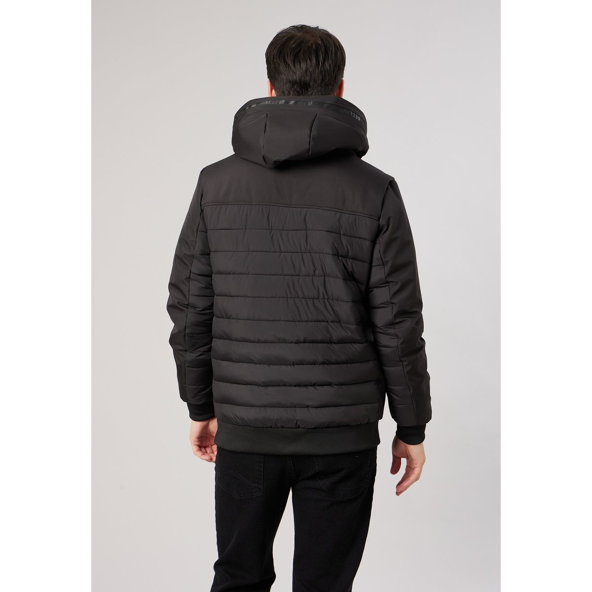 Blouson noir regular homme MEMENTO noir, DEELUXE