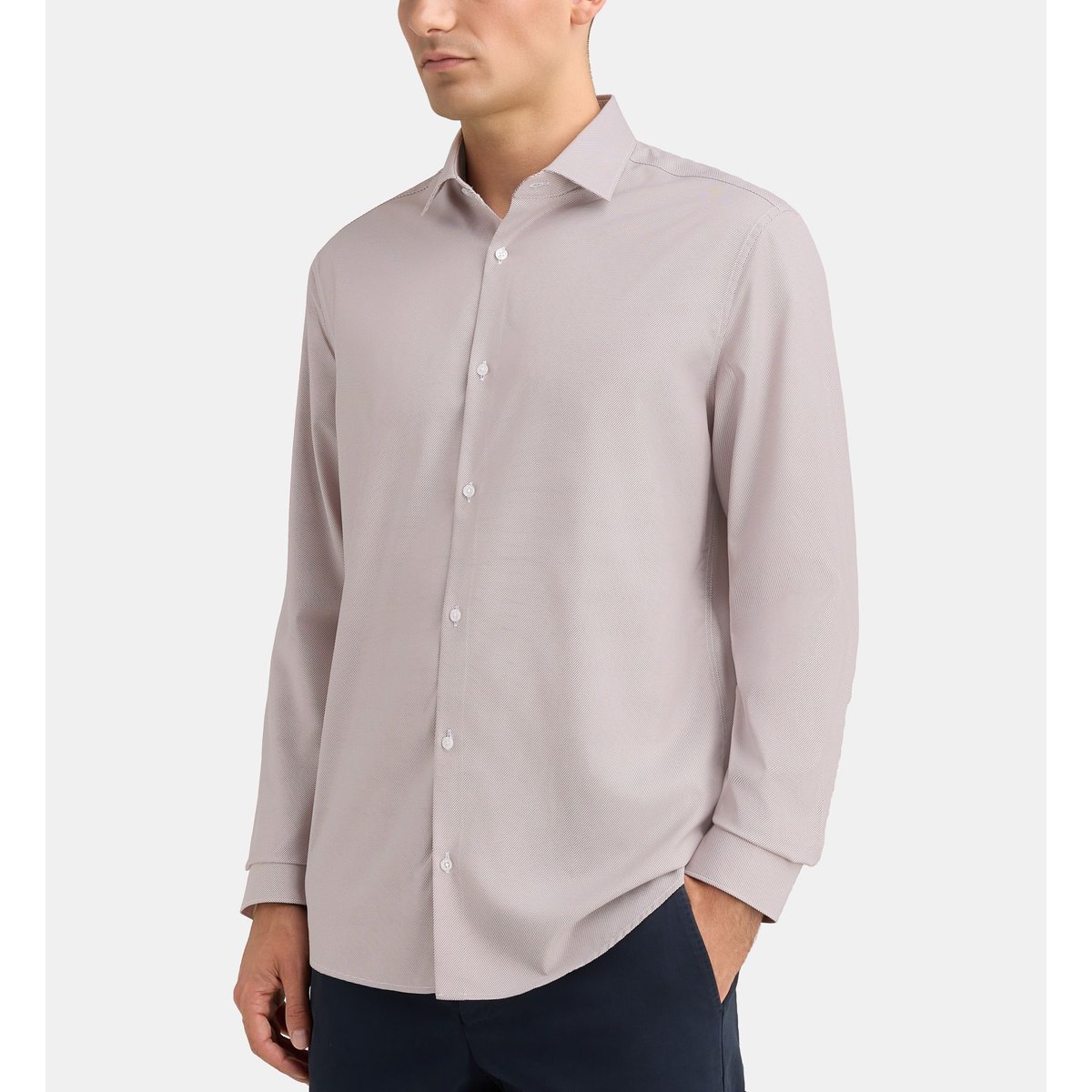 Chemise droite htecpri micro vagues bordeaux, GALERIES LAFAYETTE