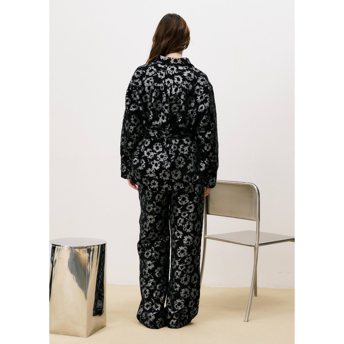 Chemise en coton GIUNI noir, FRNCH