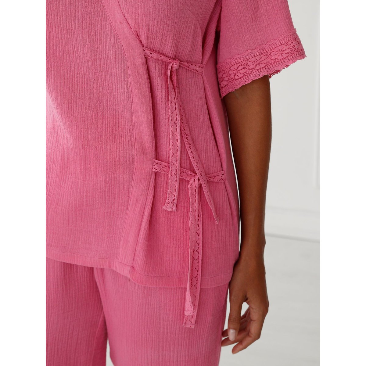 Pyjama gaze de coton rose, DAXON