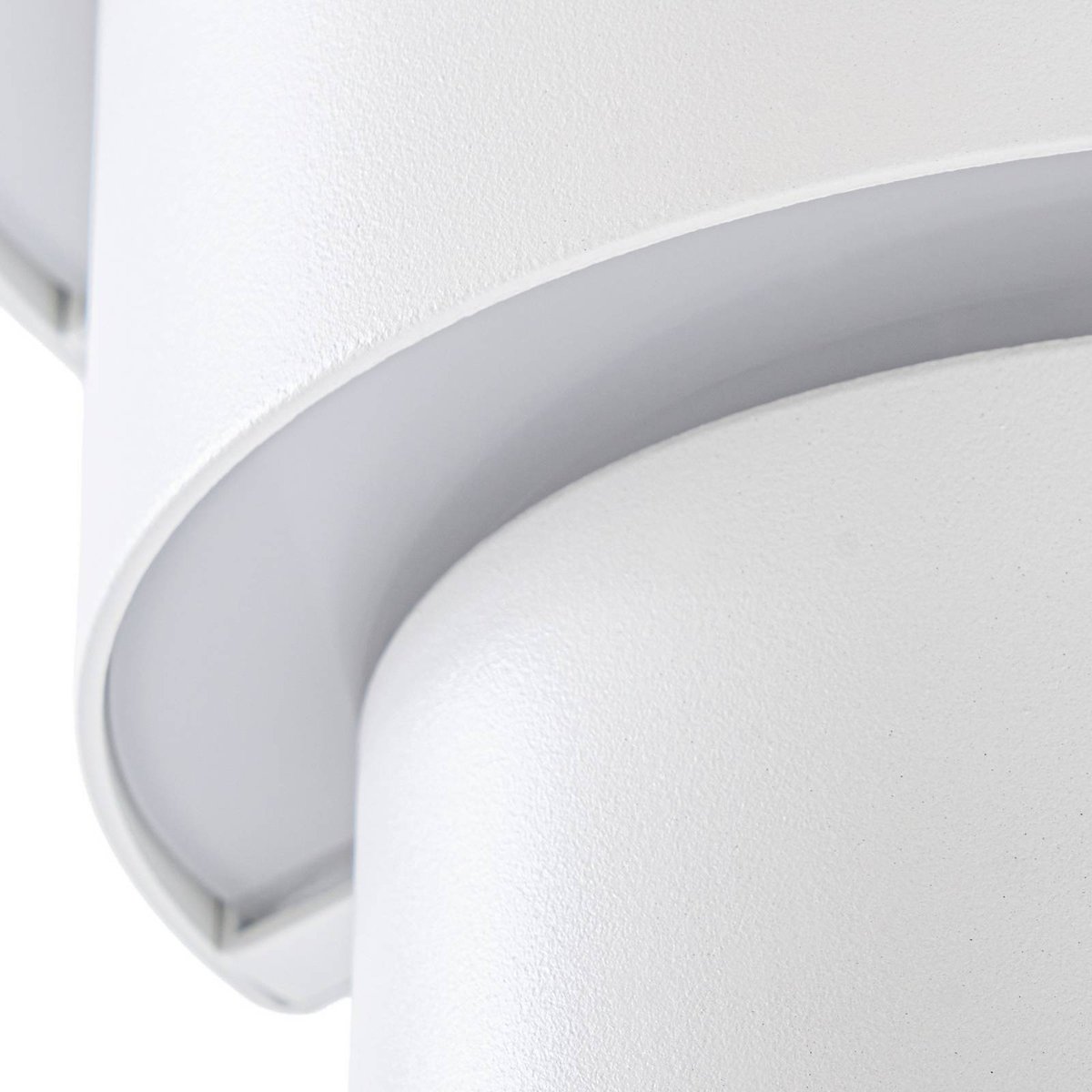 Applique extérieure en aluminium designLED blanc mat, opale, LINDBY