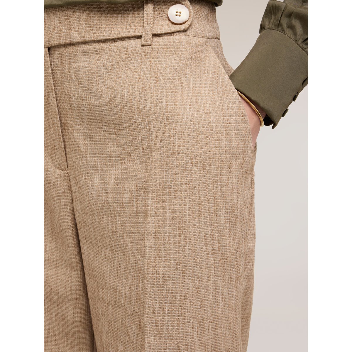 Pantalon palazzo beige, MOTIVI