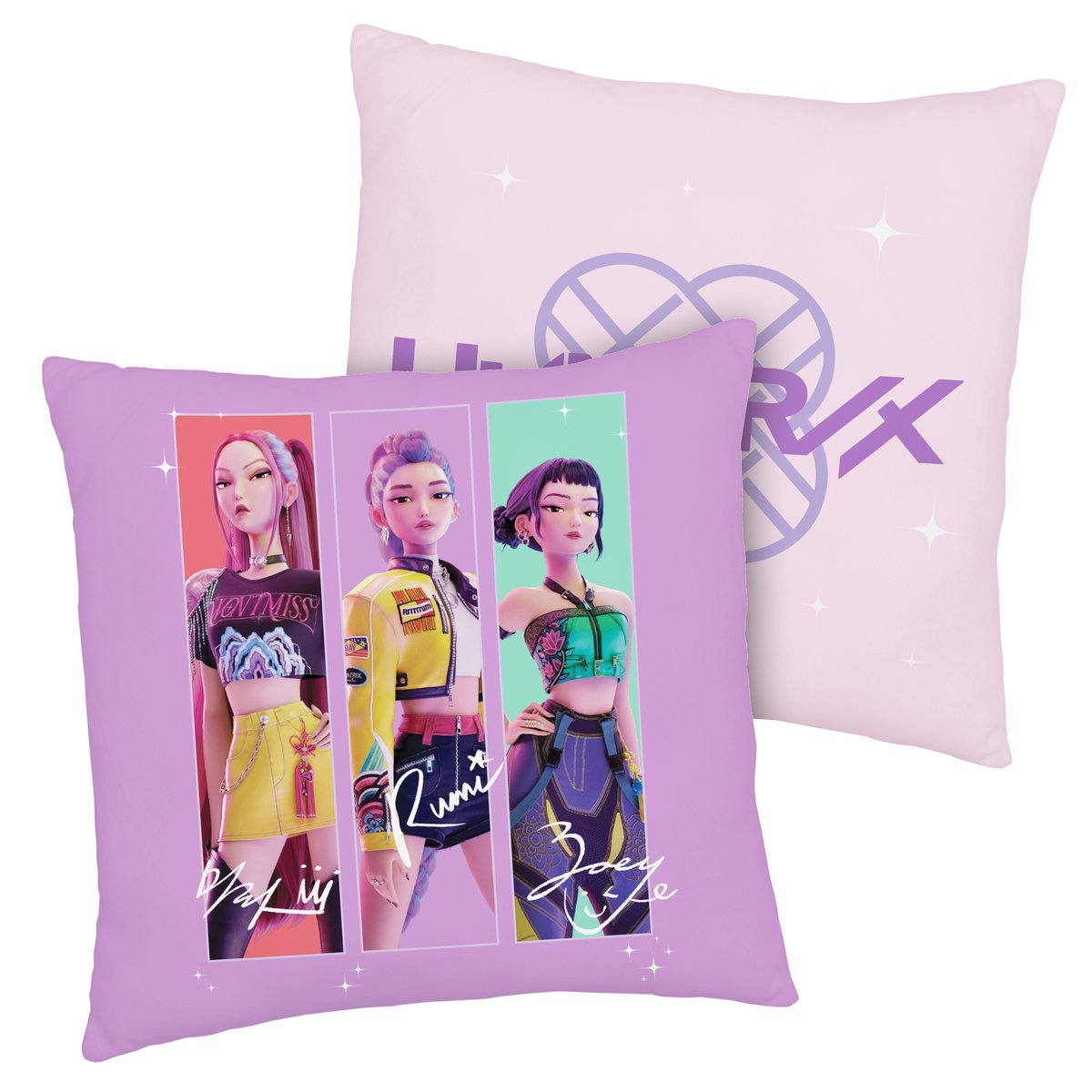 Coussin imprimé 100% polyester, TOUR rose, KPOP DEMON HUNTERS