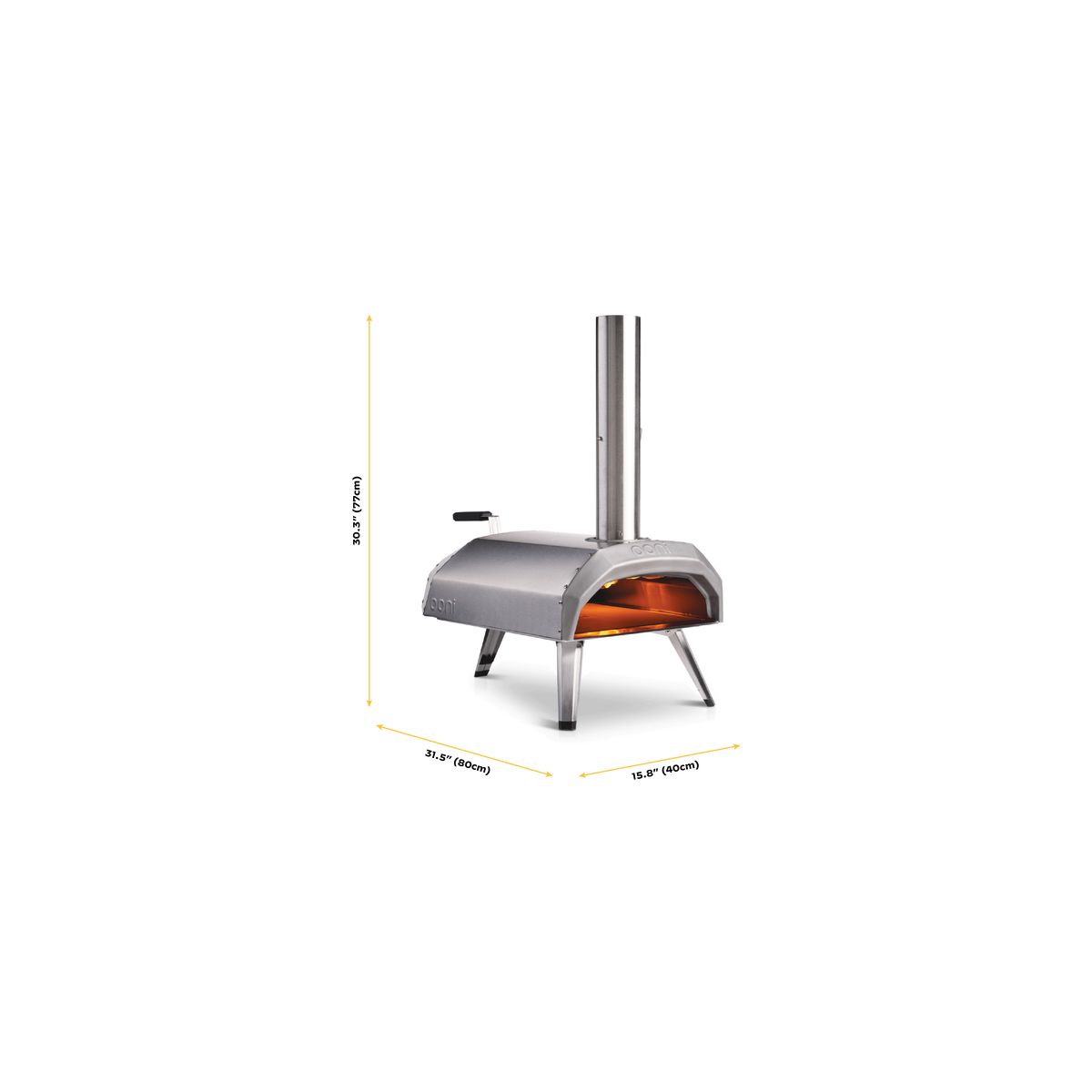 Four à pizza charbon multicombustible Karu 12 UU-P32D00 argent, OONI